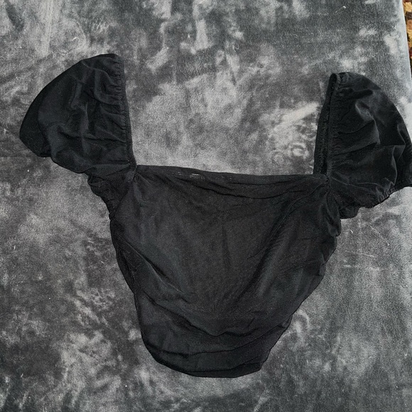 Princess Polly City Lights Crop Top in Black Size 4 - Picture 6 of 10